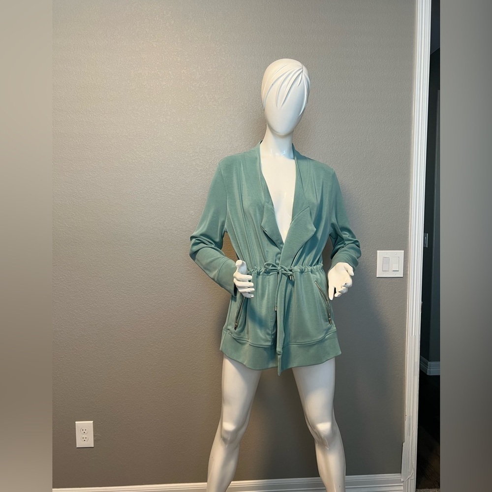 Chico's Zenergy Sandwashed Draped Jacket Size 2